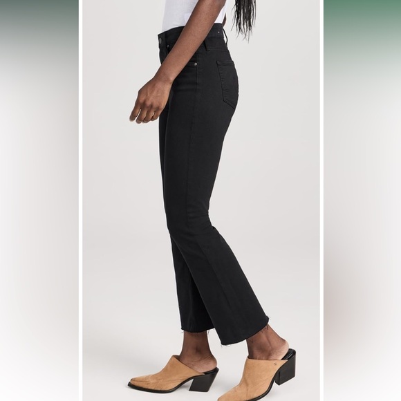 Adriano Goldschmied Farrah Boot Crop Jeans in Black Size 25 - Picture 3 of 8